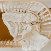 Cream Knitted Baby Blanket
