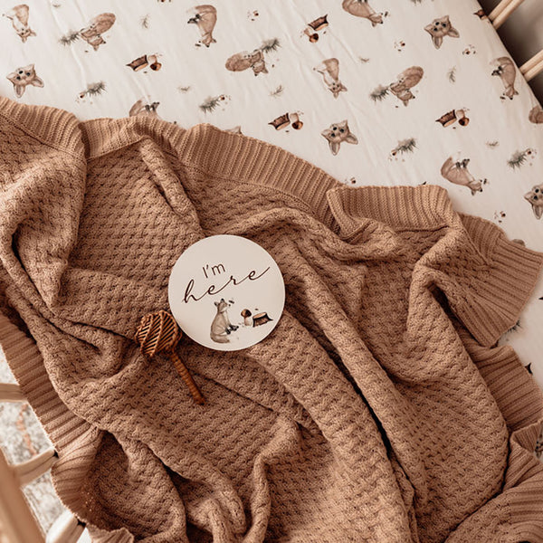 Hazelnut Knitted Baby Blanket