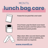 MontiiCo Insulated Lunch Bag - Pink Colour Block