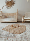 Vegan Leather Quilted Playmat Leaf - Nude