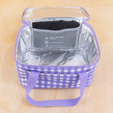MontiiCo Insulated Cooler Bag - Purple Gingham